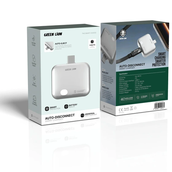 شارژر هوشمند گرین لاین auto disconnectمدل GL-WC72