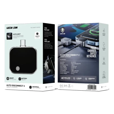 شارژر هوشمند گرین لاین auto disconnect 2 مدل GL-WC74