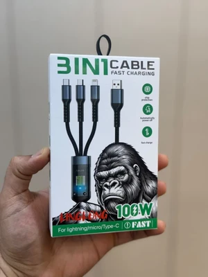 کابل 3 به 1 کنفی مدل 100W king kong
